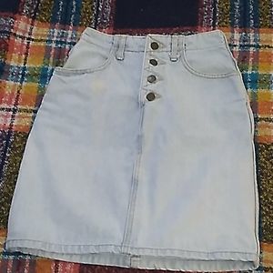 Vintage Button Fly Denim Skirt